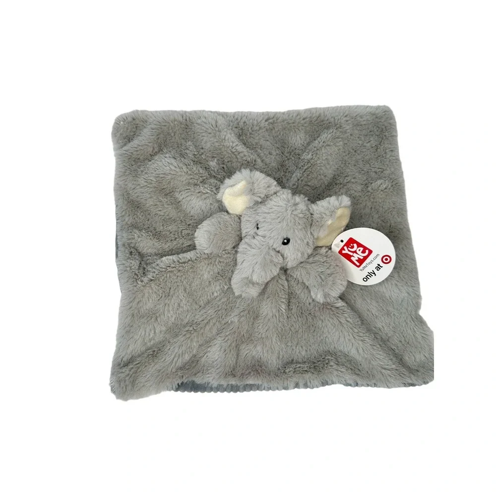 NEW YuMe Toys Elephant Security Blanket OS Gray Ribbed Corduroy Target Lovey